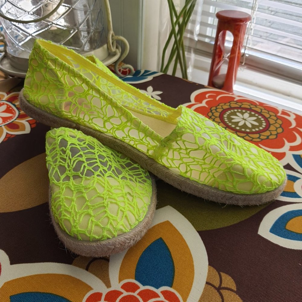 Rocket Dog Espadrilles Neon Slip On Loafers - 11